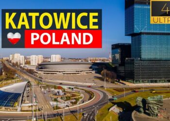 katowice z drona jesienia