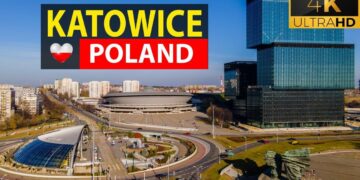 katowice z drona jesienia
