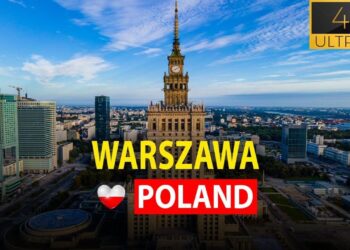 warszawa z drona