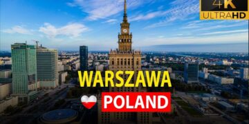 warszawa z drona