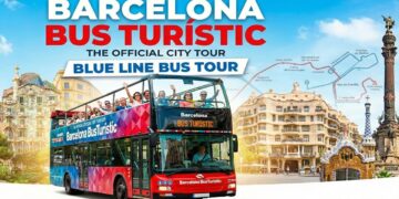 Turystyczny autobus w Barcelonie, niebieska linia